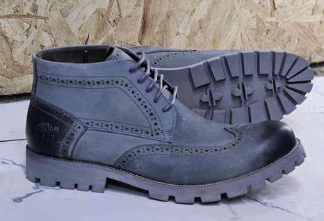 Men's Leather Ankle Brogue Ankle Boots
