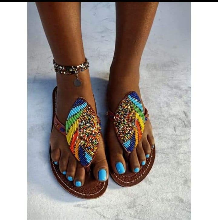 Maasai Beaded Thong Sandals